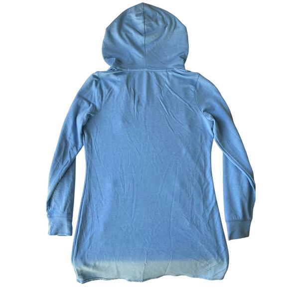 L.L.Bean Women Dress size S Long Sleeve Hoodie KneeLength Pullover Casual Blue - Picture 8 of 8